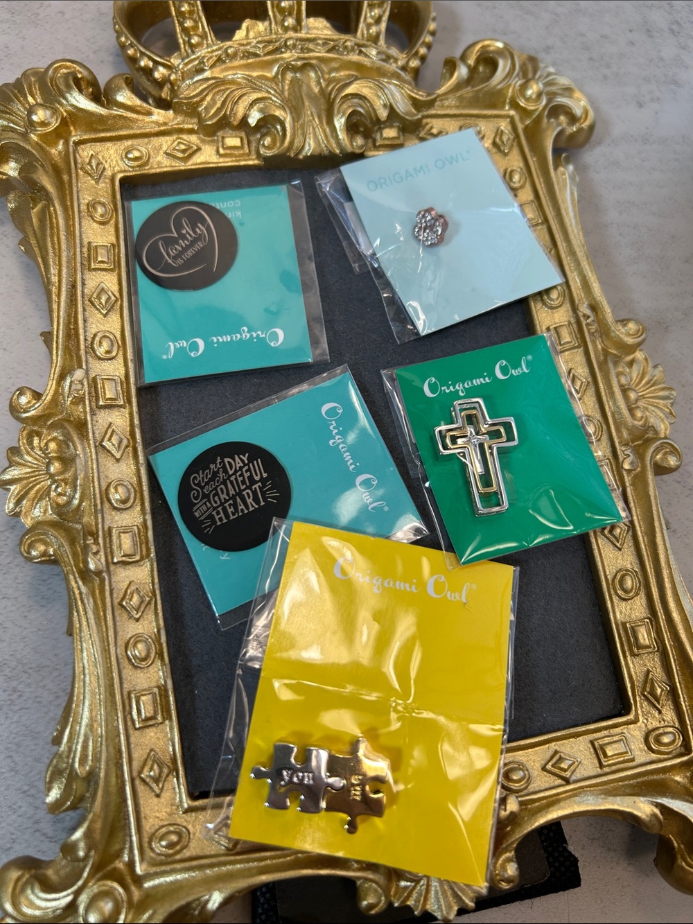 Bundle of Origami Owl Inserts, Charms & Slides for a bracelet